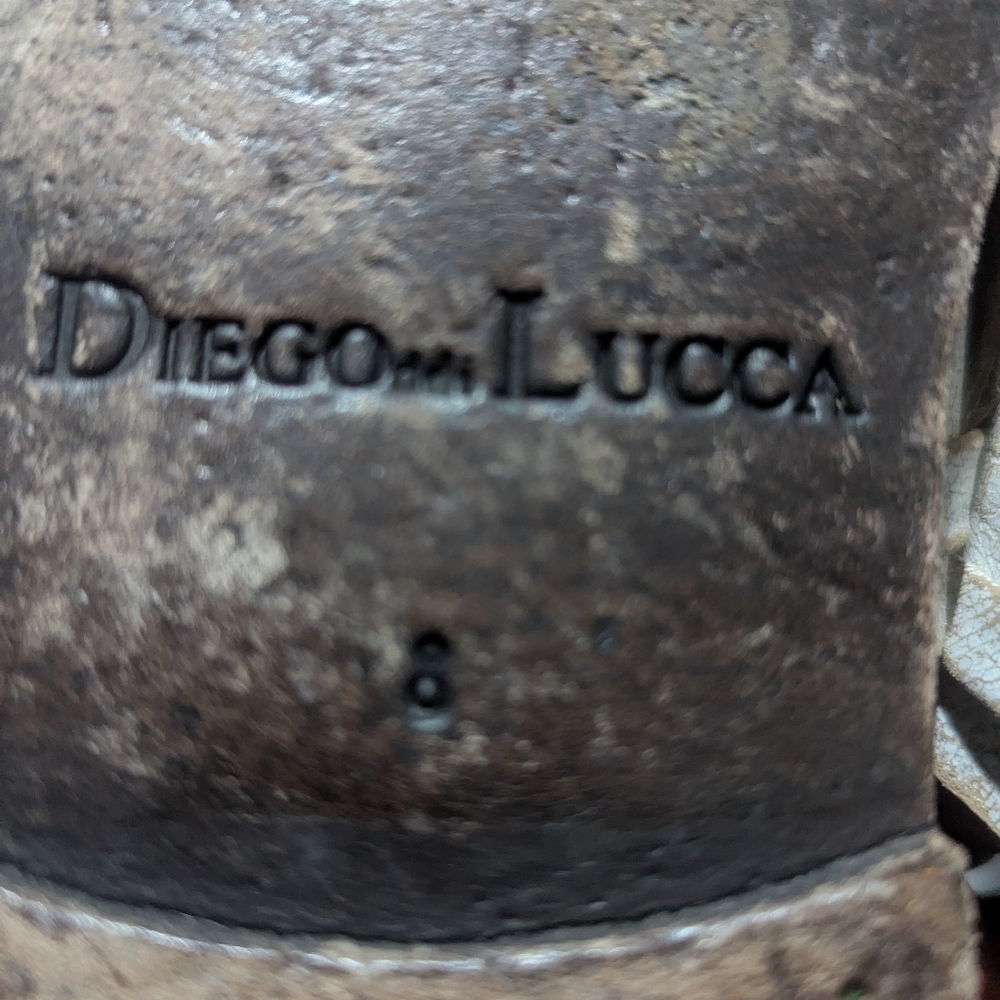 Diego De LuccaWomen's Fringe Mules - Cream and Brown - Picture 5 of 6